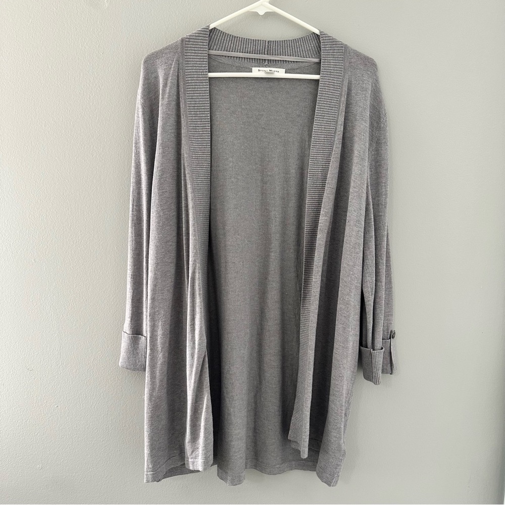 3/4 Sleeve Heavy Knit Cardigan - Picture 1 of 9